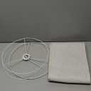 Beige Drum Lamp Shade, 13" Top x 13" Bottom x 10" High, Two Different Top Rings (Spider and UNO Fitter), Lamp Shade for Table Lamps Floor Lamps, Natural Linen Lampshade Replacement, Assembly Required