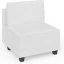 Modular Sectional Sofa, Convertible Middle Seat Sectional Couch with Storage, Reversible 1 Seat Modular Sofa Couch for Living Room, Fabric & Soft Supportive, Oat (Qat)