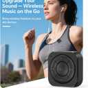 MIPEACE Bluetooth 5.3 Audio Receiver for Wired Headphones, Car & Speakers, Bluetooth Headphone Adapter with Built-in Mic, Clip-On & Pass-Through Charging-BK