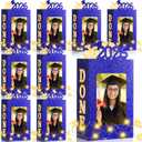 Foilswirl 8 Sets of 2026 Graduation Table Decorations Photo Centerpieces for Table Graduation Picture Frames Box Lighted Done Grad Party Favor for College Graduate Friends Gifts(Blue)