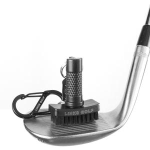 Links Golf Mini Golf Club Brush, Portable Golf Club Cleaner with Quick-Release Magnet & S-Carabiner Clip, Heavy Duty Nylon Bristles for Golf Bag, Cart and Pants