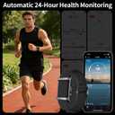 Smart Bracelet, Activity Trackers for Men & Women, Fitness Tracker Band, 24H Sleep Tracker, All-Day Continuous Heart Rate, Blood Oxygen, Stress, HRV Monitor, 170+ Sport Modes with Free APP (Black)