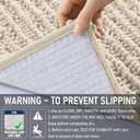 OLANLY Long Bathroom Rugs Runner 59x24, Thick Soft and Absorbent Chenille Bath Mat, Non-Slip, Machine Washable Quick Dry Bath Rugs for Tub Shower Floor, Home Decor Accessories, Sand