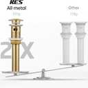 KES Vessel Sink Drain Pop Up Drain with Overflow Bathroom Stopper Assembly Brushed Gold for 1.6"-1.9" Sink Hole, All Metal Rustproof Brass and 304 Stainless Steel, S2008A-BZ