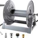 M MINGLE Pressure Washer Hose Reel 300ft, Heavy Duty Hose Reel, Manual Crank Power Washer Hose Reel with Swivel Arm, Wall/Floor/Truck Mounted, 4000 PSI
