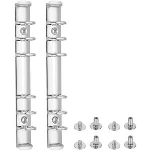 PATIKIL A6 6-Hole Ring Binder Mechanisms, 2 Set Binder Spines Replacement for Binder Planners, Silver Tone