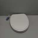 Elongated(Oval) Toilet Seat, Quick-Attach Hardware Metal Hinges, Heavy Duty, Slow Soft and Quiet Close, Durable and Sturdy, Easy to clean, Fits Elongated(Oblong) Toilets, White(18.5)