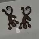 Cast Iron Decorative Wall Hook - Cast Iron Gecko Wall Mounted Hooks for Hanging, Key Hook Coat Hat Hanger Cast Iron Garden Hook - Wall Mounted Hook Hanger Holder Coat Aprons Hats Towels Wall Hook