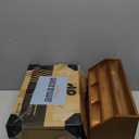 dreampossible Brown Wood Desk Organizer and Accessories with Drawer, Bill Mail Organizer and File Mail Holder for Office Supplies, Modern Desk Accessories & Workspace Organizers for Desk Organization