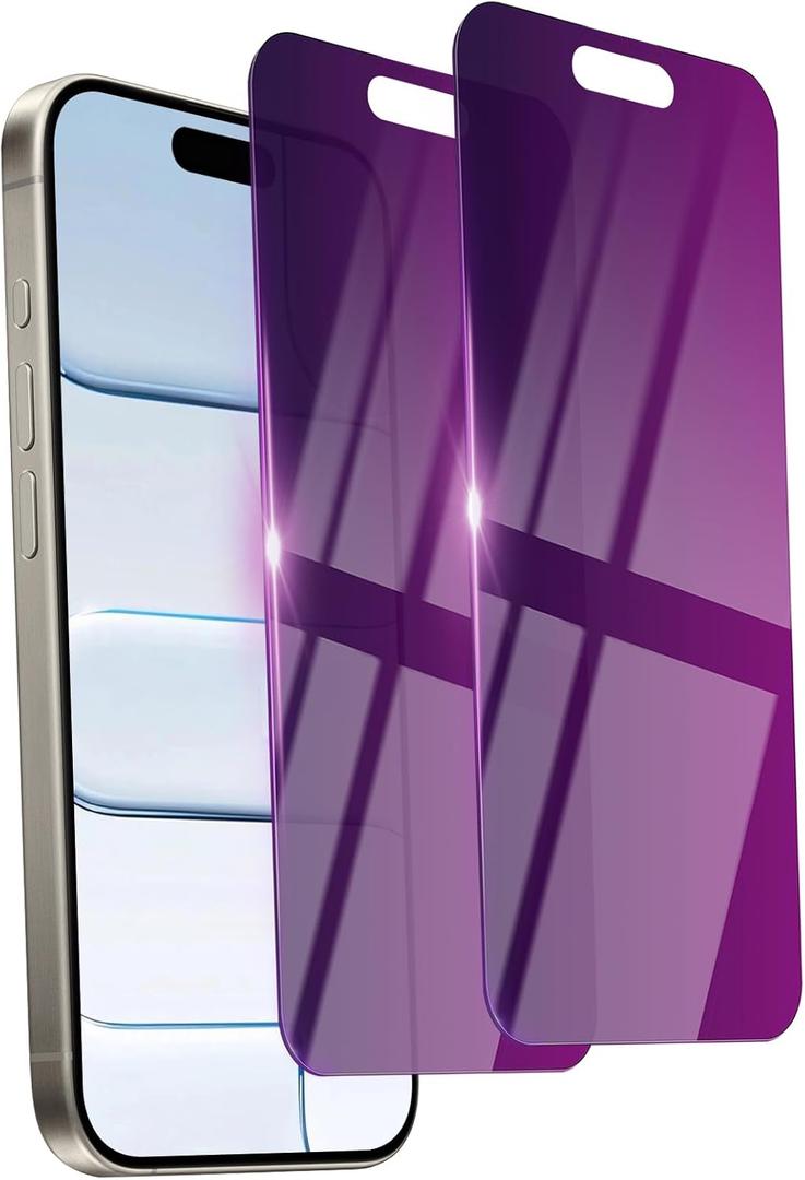 2 Pack Privacy Screen Protector for iPhone Air Tempered Glass 6.5'' Private Saver Anti-Spy Eye Protection Anti-Scratch Full Coverage No Bubble