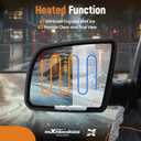 maXpeedingrods Driver Side Mirror Glass Replacement Heated & Turn Signal Lamp for Toyota Sequoia 2008-2017, for Toyota Tundra 2007-2020 Right Side Convex Rear View Mirror Glass