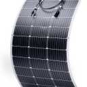 100W 12V Flexible Solar Panel 9BB Monocrystalline Cell 12 Volt Semi-Flexible for Marine RV Trailer Boat Cabin Van Car Uneven Surfaces 12V Battery Charge