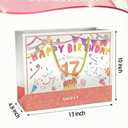 BOPLYBAY Age 17 Birthday Gift Bag with Card & Tissue Paper, 17th Birthday Party Gift Bag for Girls, Cute Ready-to-Use Gift Packaging