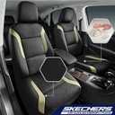Skechers Memory Foam Car Seat Covers, Air Cool Mesh Thick Seat Covers,Car Seat Covers Front Seats Airbag Compatible, Automotive Comfort Protection for Most Cars,Van,Trucks, SUVs,Beige