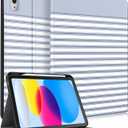 for iPad A16 Case (11th) 2025,for iPad 10th Generation 10.9 inch (2022) - Smart Folio Cover (Auto Wake/Sleep) with Build-in Pencil Holder for Apple Tablet Cover for Women Girls,Blue Stripes