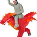 Morph Costumes Adult Inflatable Dragon Costume Ride-on Blow up Dragon Costume Adult Halloween Costume