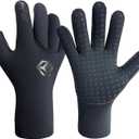 5mm Ultra Stretch Neoprene Water Gloves  Five Finger Winter Gloves for Scuba Diving, Snorkeling, Surfing, Kayaking, Canoeing, and Spearfishing (Medium-Large)