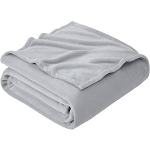 Hansleep Fleece Light Grey Twin Blanket, Super Soft Flannel Fuzzy Plush Cozy Blanket for All Seasons, Light Grey, Twin 60x80 Inches