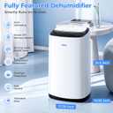 80 Pint Dehumidifier for Basement, 50 Pint DOE, Drain Hose, 5000 Sq Ft