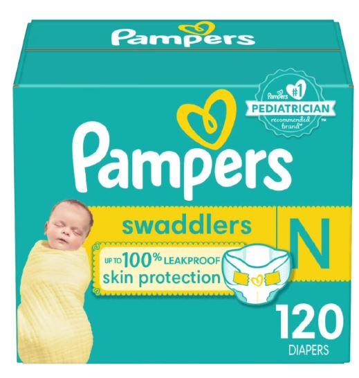 Pampers Swaddlers Diapers, Size 0 (up to 10 lbs), 140 Count, Absorbent, Keeps Baby Dry and Comfortable, Skin Safe Disposable Baby Diaper (Newborn)