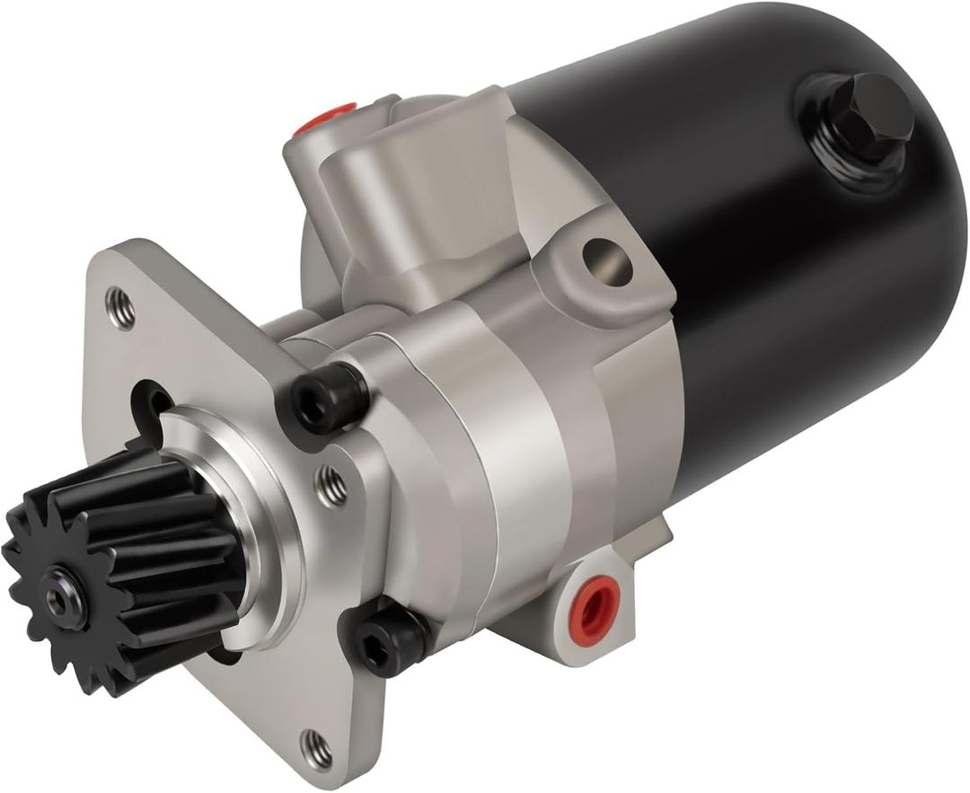 523092M91 Power Steering Pump Compatible with Massey Ferguson 165 175 180 255 30 31 50C 50D Per-kins 4.236 4.248 Engine 518637M92 505341M91