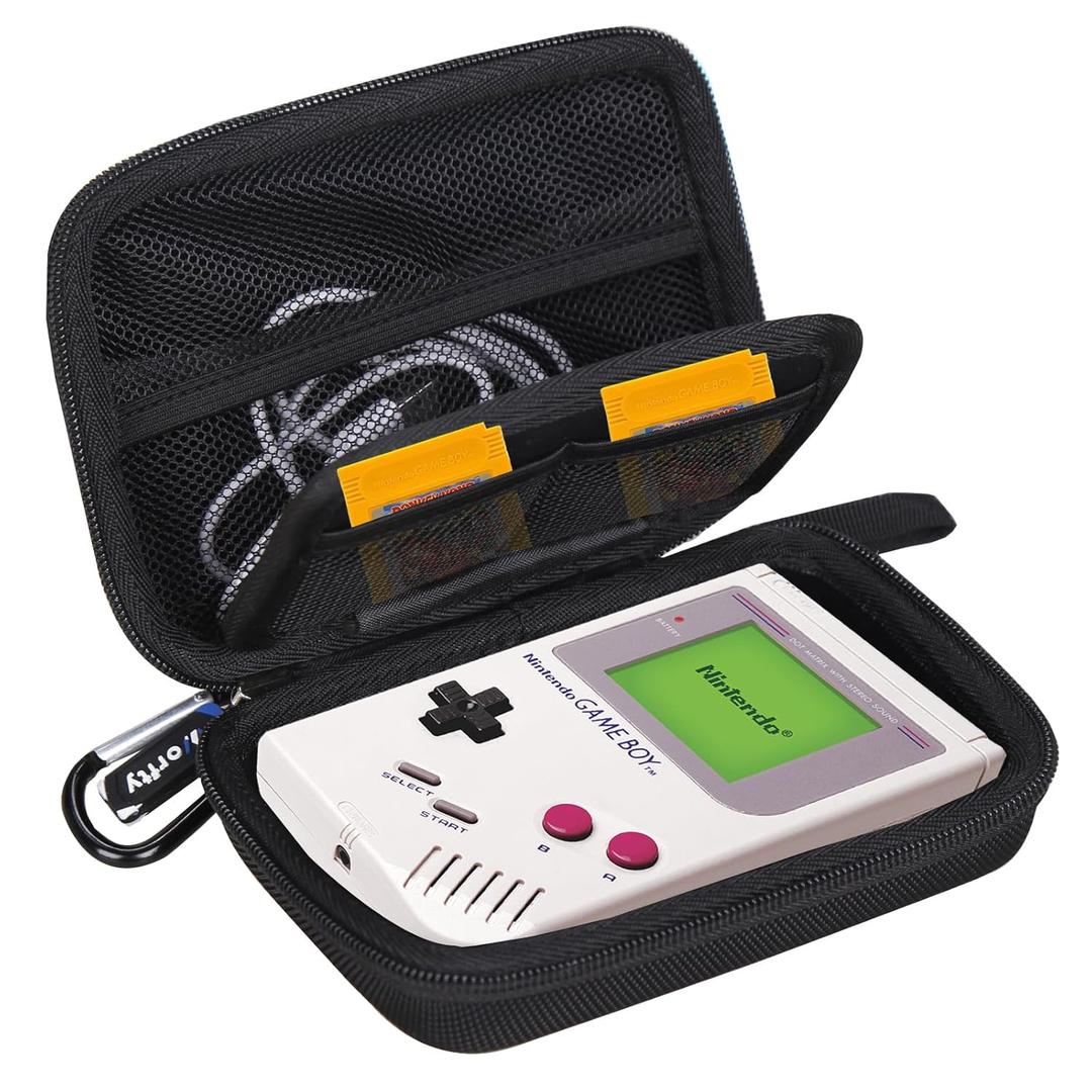 worfty Case for Game Boy Handheld Consoles, Protective Travel Carrying Bag Compatible with Retro Game Boy Handheld Game Consoles (Case Only) (Black)