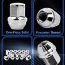 Set of 20, 14x1.5 Lug Nuts Chrome Compatible with Camaro Corvette Impala 1.5 Inch Wheel Lug Nuts
