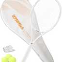 MBFISH Tennis Racket - Super Value Set with Pre-Strung, Comfortable Handle, 27'' Tennis Racquet for Adults, Includes Balls
