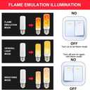 2 x 2-Pack LED Flame Light Bulbs with 4 Flickering Modes & Gravity Sensor, E26/E27 Base  Realistic Flickering Light Bulbs for Christmas, Halloween, Fireplace, and Party Decor  Warm Yellow