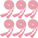Boao 6 Pcs Graduation Cords, Honor Cords, 2026 Grad Tassel Ropes, 67" Long Braided Cord for 2026 Grad Ceremony Decor Bachelor Gown for Student Master(Pink)
