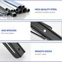 Ravinte 2 Pack 14 Inch Folding Shelf Brackets Matte Black, Heavy Duty Collapsible Brackets for Tables and Benches Space-Saving Design