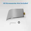 AZOS High Flow Tub Spout, Wall Mounted Waterfall Faucet Fixtures Filler for Bathroom Sink and Tub Shower, Chrome Sprayer