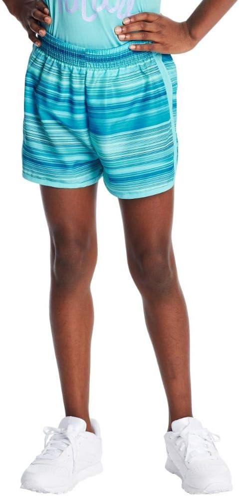 C9 Champion Girls' 2" Woven Running Shorts (Large, Speed Stripe/Blue)