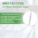 WR17X11705 Ice Maker Dispenser Auger Compatible with GE Hotpoint Refrigerator,Freezer Ice Bucket Replaces WR17X11939 1042091 AP3849786 PS1018130 AP3672963 PS964350 Fridge Replacement Parts