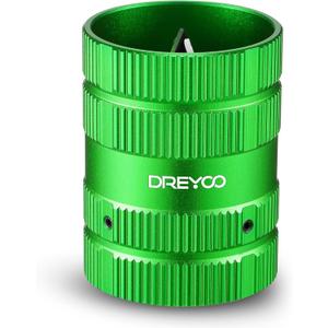 Dreyoo Deburring Cutters, Copper PVC Tube Reamer Tool Plumbing Tools 1/4'' to 1-5/8'' Inner Outer Reamer Pipe Tubing Chamfer for Metal PVC PPR Copper Brass Aluminum(Green)