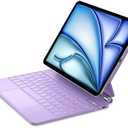 GOOJODOQ Magnetic Keyboard for iPad Air 11-inch (M2) 2024 & iPad Pro 11 inch (4th/3rd/2nd/1st) Gen 2022,iPad Air 5th/4th Gen 10.9",Click-Anywhere Trackpad with 7 Color Backlit Floating Keyboard-Purple