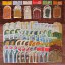 BENOSPACE 90Pcs Aesthetic Scrapbook Paper Vintage Flower Garden Door Scrapbooking Supplies Window Frames Borders Junk Journal Journaling Bullet Kit Art Album Planners Diary DIY Crafts Embellishment