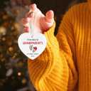 2 x Grandparents Gifts - First Time Grandparents Gifts for Grandma, Grandpa - Baby Pregnancy Announcement Ornament for New Grandma - Grandpa to Be Ornaments 2026 - Ceramic Christmas Ornament