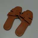 Rihero Women's Dressy Flat Sandals Comfortable Slip On Leather Slide Sandals, Size: 7.5