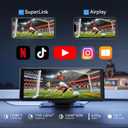 Portable Carplay Screen for Car, 10" Wireless Carplay & Android Auto, OTA Updates, Car Play Touchscreen with 1080P Backup Camera,GPS Navigation,Voice Control,5.0 Bluetooth (10inch)