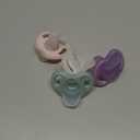 Tommee Tippee Ultra-Light Silicone Pacifier, 0-6 Months, Symmetrical One-Piece Design, BPA-Free Silicone Binkies, Pink/Purple/Green, Pack of 4