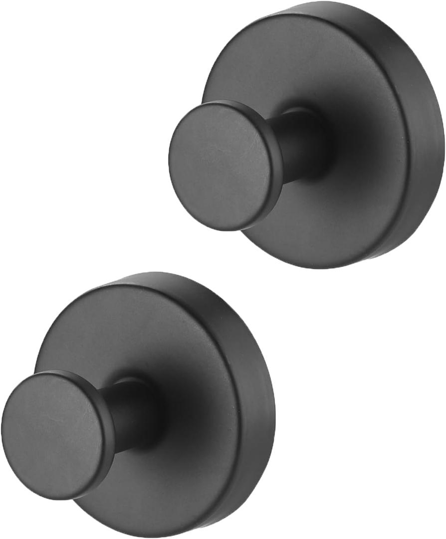 Suction Cup Hooks for Wreaths on Glass, 2025 New No Drill Suction Cup Hooks for Shower Wall Hanging Towels, Suction Cup Wreath Hanger Holder for Glass Door Window Mirrors Bathroom (Black)