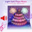 5 x Yinqing 19th Birthday Cards, Light and Music Birthday Cake Happy Birthday Card, 3D Pop Up Birthday Gift Greeting Card for Son Daughter Boys Girls Teenagers
