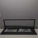 MAIKAILUN Wall Mounted Wine Rack Black with Glass Holder 30in Metal Bottle Holder Hanging Multi-Functional Wine Storage Display Rack for Home Bar Dining Room Kitchen (Black, 1-Tier)