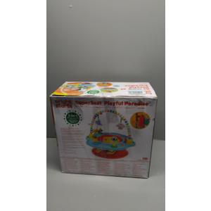 Bright Starts 3-in-1 SuperSeat Playful Paradise, Baby Activity Seat with Toys, Snacking Tray, Booster Seat, BPA Free Tray, Unisex, 6 Months +
