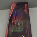 BlueFinger RGB Gaming Keyboard and Backlit Mouse and Headset Combo, USB Wired Backlit Keyboard, LED Gaming Mouse Set, Headset with Microphone for Laptop PC Computer Game and Work (Black)