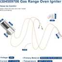 5304509706 Oven Igniter Replacement For Ken-More Model 790 Oven Igniter, Frigi-Daire Oven Igniter, Gas Oven Igniter for Gas Stove Replace Norton-501a 316489402 316489408 By Fetechmate