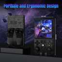 R36MAX Retro Handheld Game Console, 128GB Retro Gmaing Console with 4.0 Inch IPS HD Screen, Portable Retro Gaming Console, Support 30+ Emulator Console Video Game Console, Black