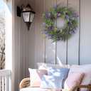 Lavender Wreath for Front Door Spring Summer Wreaths for Front Door, 22 Inch Doors Wreaths for Front Doors Outside All Season, Summer Wreath for Home Wall Window Party Wedding Decor Indoor Outdoor