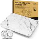 Drying Stone For Kitchen Counter, Diatomaceous Kitchen Stone Drying Mat, - Kitchen Drying Stone - Ideal for Drying Dishes, Cups, Fruits & Veggies, Vanity Tray, Placemat (15.7x11.8in)